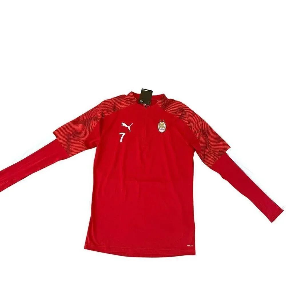 Puma AFC Lightning Jacket cup training 1/4 zip chili pepper size M NWT